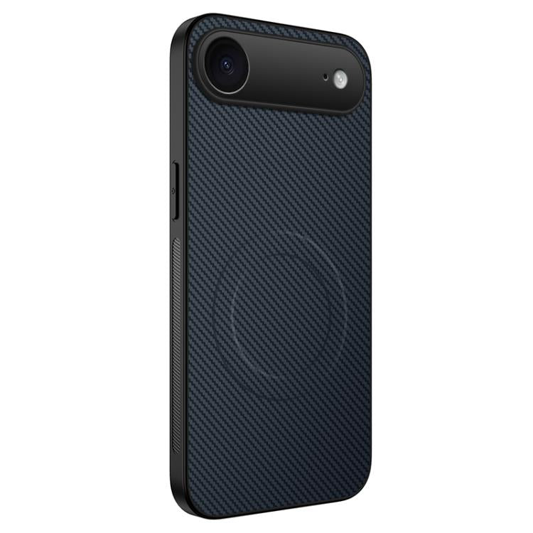 Custodia per telefono ibrida in PC e TPU con texture in fibra di carbonio magnetica serie WANLONFENG TQ, For iPhone 17e / 16e, For iPhone 17 Pro Max, For iPhone 17 Pro, For iPhone 17, For iPhone Air, For iPhone 16 Pro Max