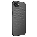 Custodia per telefono ibrida in PC e TPU con texture in fibra di carbonio magnetica serie WANLONFENG TQ, For iPhone 17e / 16e, For iPhone 17 Pro Max, For iPhone 17 Pro, For iPhone 17, For iPhone Air, For iPhone 16 Pro Max