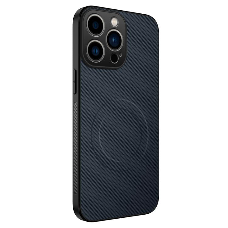 Custodia per telefono ibrida in PC e TPU con texture in fibra di carbonio magnetica serie WANLONFENG TQ, For iPhone 17e / 16e, For iPhone 17 Pro Max, For iPhone 17 Pro, For iPhone 17, For iPhone Air, For iPhone 16 Pro Max