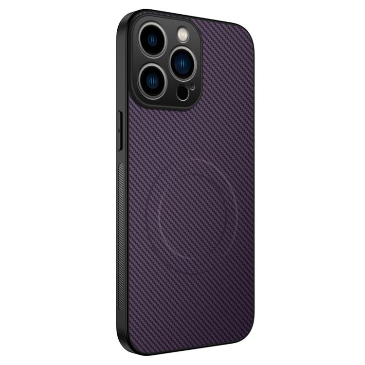 Custodia per telefono ibrida in PC e TPU con texture in fibra di carbonio magnetica serie WANLONFENG TQ, For iPhone 14 Pro, For iPhone 14 Pro Max, For iPhone 13 Pro Max, For iPhone 13 Pro, For iPhone 13