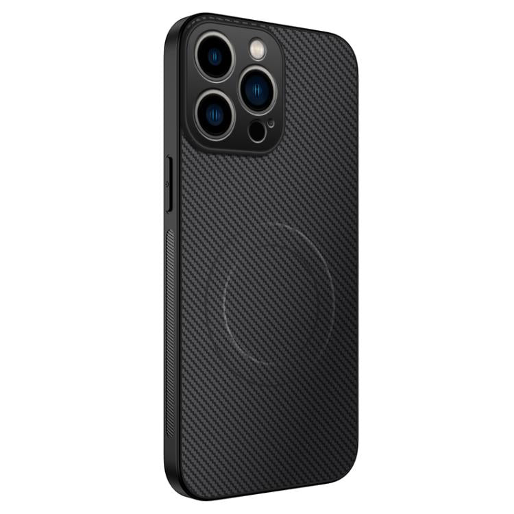 Custodia per telefono ibrida in PC e TPU con texture in fibra di carbonio magnetica serie WANLONFENG TQ, For iPhone 14 Pro, For iPhone 14 Pro Max, For iPhone 13 Pro Max, For iPhone 13 Pro, For iPhone 13