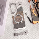 Custodia per telefono Eagle Metal senza cornice in tessuto intrecciato con supporto magnetico., For Samsung Galaxy S26 Ultra 5G, For Samsung Galaxy S25 Ultra 5G, For Samsung Galaxy S24 Ultra 5G, For Samsung Galaxy S23 Ultra 5G