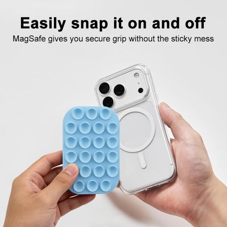 Supporto magnetico per telefono in silicone riutilizzabile