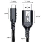 Cavo adattatore Thunderbolt WG226 da Type-C a DP 2.1 per display Ultra HD 16K con logo., 1.5m, 1.8m