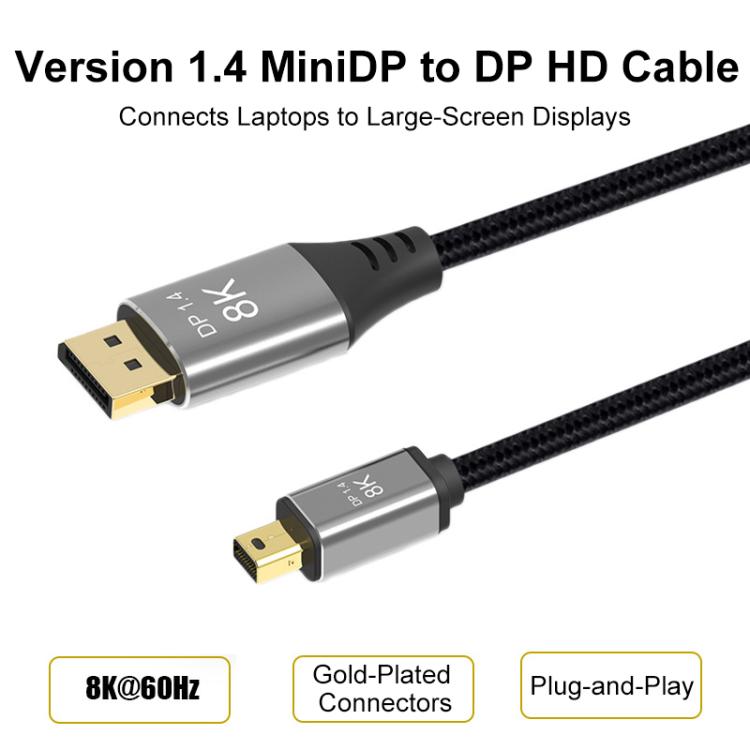 Cavo adattatore video WG233 da Mini DP a DP1.4 8K HD, 8K-1m, 8K-2m