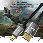 Cavo adattatore video WG233 da Mini DP a DP1.4 8K HD, 8K-1m, 8K-2m