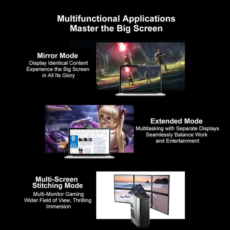 Cavo adattatore video WG233 da Mini DP a DP1.4 8K HD, 8K-1m, 8K-2m
