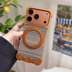 Custodia per telefono Eagle Metal senza cornice in tessuto intrecciato con supporto magnetico., For iPhone 17 Pro Max, For iPhone 17 Pro