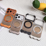 Custodia per telefono Eagle Metal senza cornice in tessuto intrecciato con supporto magnetico., For iPhone 17 Pro Max, For iPhone 17 Pro