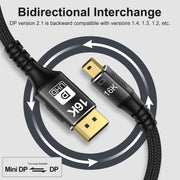 WG233 Mini DP to DP1.4 16K HD Video Adapter Cable, 16K-1m, 16K-2m, 16K-3m
