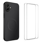Custodia per telefono WANLONFENG serie TQ1 con texture in fibra di carbonio magnetica e 2 pellicole protettive per lo schermo., For Samsung Galaxy A26 5G, For Samsung Galaxy A36 5G, For Samsung Galaxy A16 5G, For Samsung Galaxy A06 4G                  ...