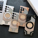 Custodia per telefono con supporto magnetico senza cornice e armatura intrecciata., For Samsung Galaxy S26 Ultra 5G