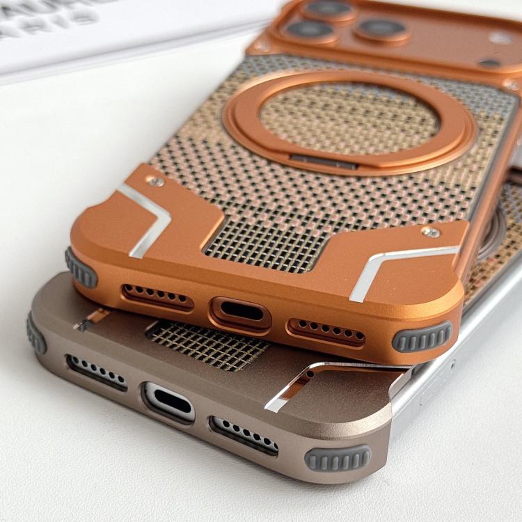 Custodia per telefono con supporto magnetico senza cornice e armatura intrecciata., For iPhone 16 Pro Max, For iPhone 16 Pro, For iPhone 16 Plus, For iPhone 16