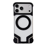 Custodia per telefono trasparente in policarbonato con supporto magnetico senza cornice., For iPhone 17 Pro Max, For iPhone 17 Pro