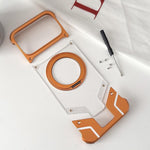 Custodia per telefono trasparente in policarbonato con supporto magnetico senza cornice., For iPhone 17 Pro Max, For iPhone 17 Pro
