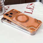 Custodia per telefono trasparente in policarbonato con supporto magnetico senza cornice., For iPhone 17 Pro Max, For iPhone 17 Pro