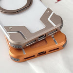 Custodia per telefono trasparente in policarbonato con supporto magnetico senza cornice., For iPhone 17 Pro Max, For iPhone 17 Pro
