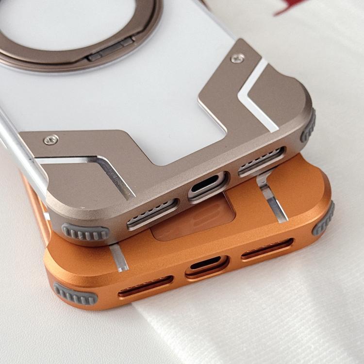 Custodia per telefono trasparente in policarbonato con supporto magnetico senza cornice., For iPhone 17 Pro Max, For iPhone 17 Pro