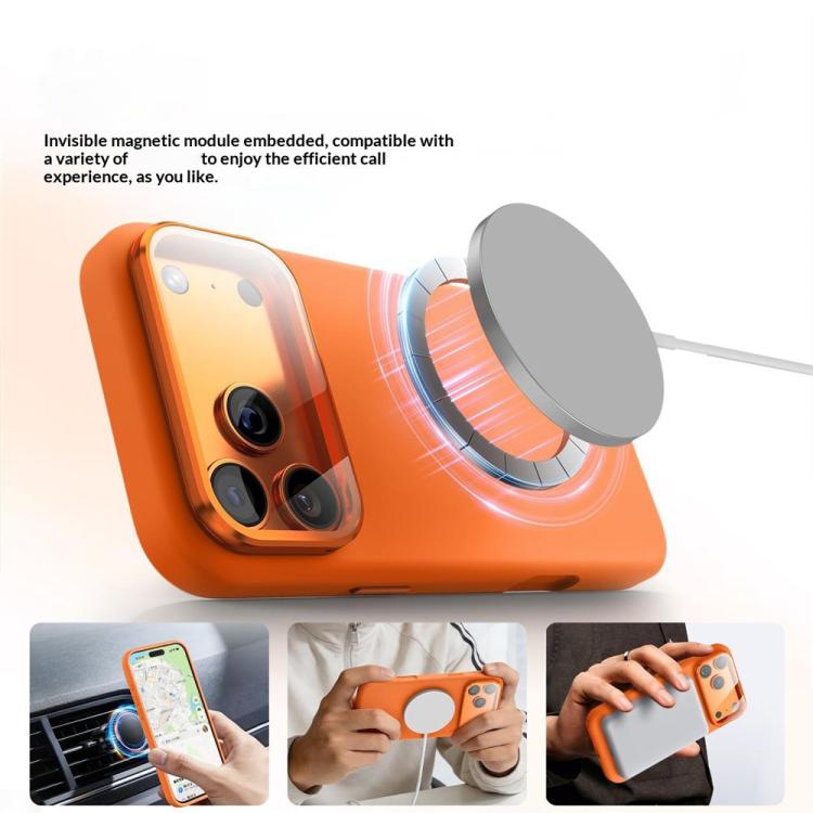 Custodia per telefono antiurto magnetica in silicone liquido con copriobiettivo e supporto., For iPhone 17 Pro Max, For iPhone 17 Pro, For iPhone 17, For iPhone 16 Pro Max