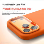 Custodia per telefono antiurto magnetica in silicone liquido con copriobiettivo e supporto., For iPhone 17 Pro Max, For iPhone 17 Pro, For iPhone 17, For iPhone 16 Pro Max