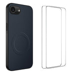 Custodia per telefono WANLONFENG serie TQ1 con texture in fibra di carbonio magnetica e 2 pellicole protettive per lo schermo., For iPhone 17e / 16e, For iPhone 17 Pro Max, For iPhone 17 Pro, For iPhone 17, For iPhone Air, For iPhone 16 Pro Max