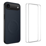 Custodia per telefono WANLONFENG serie TQ1 con texture in fibra di carbonio magnetica e 2 pellicole protettive per lo schermo., For iPhone 17e / 16e, For iPhone 17 Pro Max, For iPhone 17 Pro, For iPhone 17, For iPhone Air, For iPhone 16 Pro Max