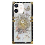 Custodia per telefono in TPU + PC con decorazione a farfalla e strass., For iPhone 11