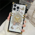 Custodia per telefono in TPU + PC con decorazione a farfalla e strass., For iPhone 11