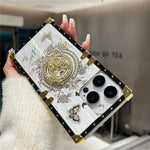 Custodia per telefono in TPU + PC con decorazione a farfalla e strass., For iPhone 11