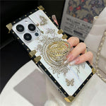 Custodia per telefono in TPU + PC con decorazione a farfalla e strass., For iPhone 11