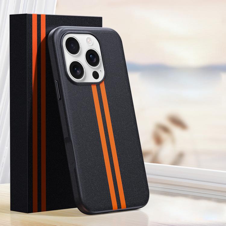 Custodia magnetica per telefono Boundless Rock Sand Starting Line Series con colori a contrasto, For iPhone 16 Pro