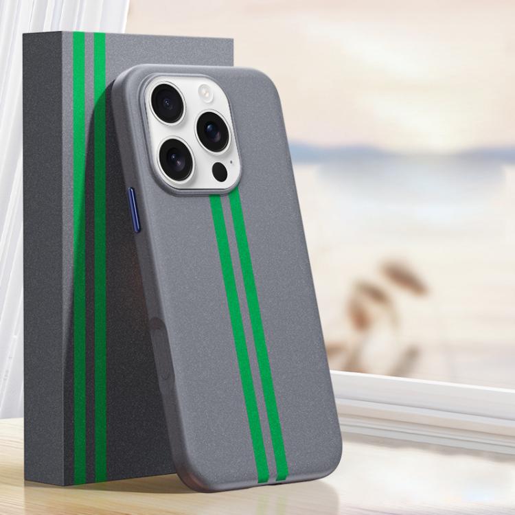 Custodia magnetica per telefono Boundless Rock Sand Starting Line Series con colori a contrasto, For iPhone 16 Pro