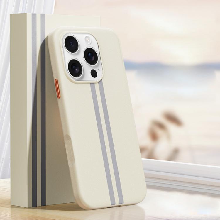 Custodia magnetica per telefono Boundless Rock Sand Starting Line Series con colori a contrasto, For iPhone 16 Pro