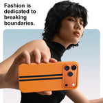 Custodia magnetica per telefono Boundless Rock Sand Starting Line Series con colori a contrasto, For iPhone 16 Pro