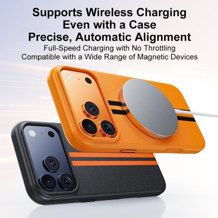 Custodia magnetica per telefono Boundless Rock Sand Starting Line Series con colori a contrasto, For iPhone 16 Pro