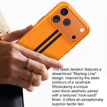 Custodia magnetica per telefono Boundless Rock Sand Starting Line Series con colori a contrasto, For iPhone 16 Pro