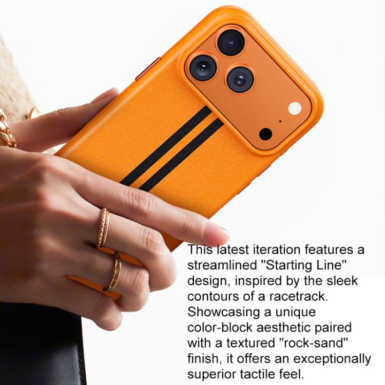 Custodia magnetica per telefono Boundless Rock Sand Starting Line Series con colori a contrasto, For iPhone 16 Pro