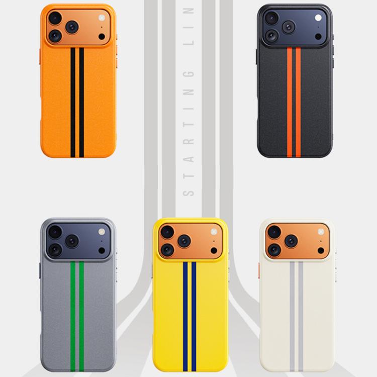 Custodia magnetica per telefono Boundless Rock Sand Starting Line Series con colori a contrasto, For iPhone 16 Pro