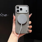 Custodia magnetica per telefono con finitura effetto legno a copertura totale, For iPhone 17 Pro Max, For iPhone 17 Pro, For iPhone 16 Pro Max, For iPhone 16 Pro, For iPhone 15 Pro Max, For iPhone 15 Pro