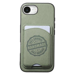 Cover magnetica per telefono in ecopelle vegana con trama twill e porta carte removibile., For iPhone 16e / 17e, For iPhone 17 Pro Max, For iPhone 17 Pro