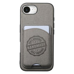 Cover magnetica per telefono in ecopelle vegana con trama twill e porta carte removibile., For iPhone 16e / 17e, For iPhone 17 Pro Max, For iPhone 17 Pro