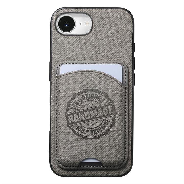 Cover magnetica per telefono in ecopelle vegana con trama twill e porta carte removibile., For iPhone 16e / 17e, For iPhone 17 Pro Max, For iPhone 17 Pro