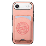 Cover magnetica per telefono in ecopelle vegana con trama twill e porta carte removibile., For iPhone 17, For iPhone Air, For iPhone 16 Pro Max