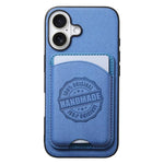 Cover magnetica per telefono in ecopelle vegana con trama twill e porta carte removibile., For iPhone 16 Pro, For iPhone 16 Plus, For iPhone 16