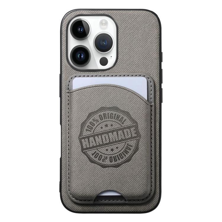 Cover magnetica per telefono in ecopelle vegana con trama twill e porta carte removibile., For iPhone 14 Pro, For iPhone 14 Pro Max, For iPhone 13 Pro Max