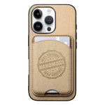 Cover magnetica per telefono in ecopelle vegana con trama twill e porta carte removibile., For iPhone 14 Pro, For iPhone 14 Pro Max, For iPhone 13 Pro Max