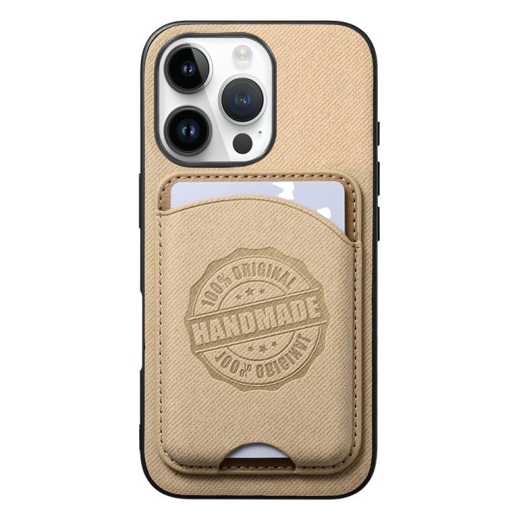Cover magnetica per telefono in ecopelle vegana con trama twill e porta carte removibile., For iPhone 14 Pro, For iPhone 14 Pro Max, For iPhone 13 Pro Max