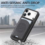 Cover magnetica per telefono in ecopelle vegana con trama twill e porta carte removibile., For iPhone 13 Pro, For iPhone 13, For iPhone 12