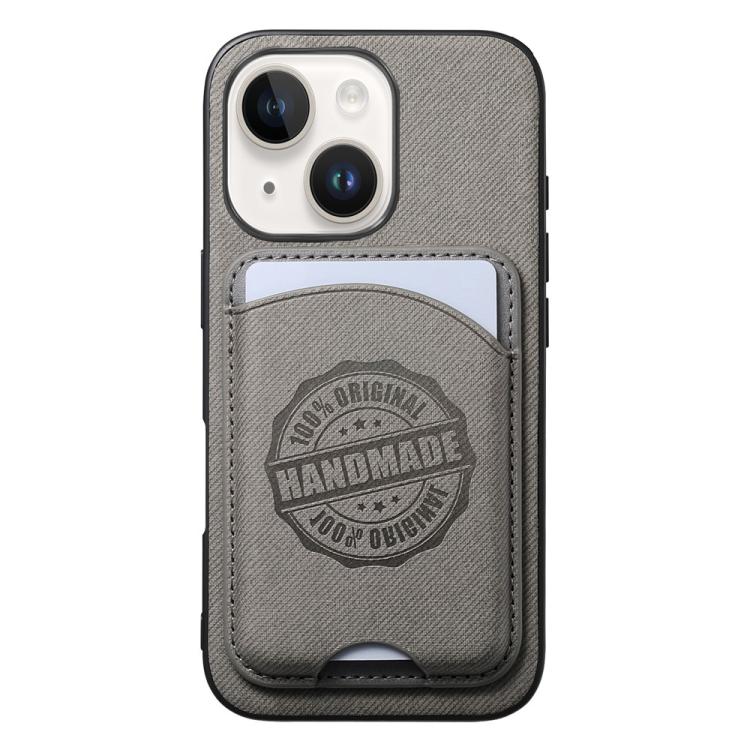 Cover magnetica per telefono in ecopelle vegana con trama twill e porta carte removibile., For iPhone 13 Pro, For iPhone 13, For iPhone 12