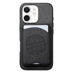 Cover magnetica per telefono in ecopelle vegana con trama twill e porta carte removibile., For iPhone 13 Pro, For iPhone 13, For iPhone 12